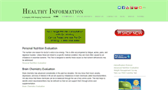 Desktop Screenshot of healthyinformation.com